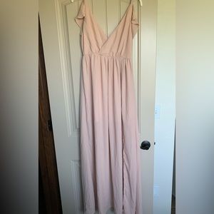 TOBI - Chiffon - Formal Dress - Pale Peach - XS - Like New
